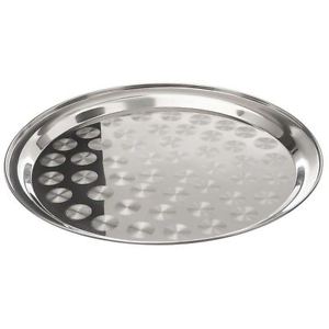 STAINLESS STEEL ROUND TRAY - 25cm